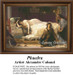 Phaedra lies on a divan in emotional turmoil, attended by others, yours as a counted cross stitch kit.