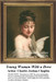 A young woman in a gossamer wrap holds a dove, reimagined as a counted cross stitch pattern by artist Charles Joshua Chaplin.