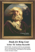 A bearded man gazes upward, draped in deep purple robes, set against a dramatic sky in this cross stitch project by Sir Joshua Reynolds.