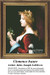 A noblewoman wearing a laurel wreath and holding a scroll, designed as a cross stitch project from a painting by Jules Joseph Lefebvre.