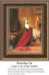 A young girl stands gracefully in a room, wearing a flowing red dress, yours as a counted cross stitch kit.