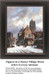 A winter village street with snowy roofs and cloudy skies, people walk in the snow, designed as a counted cross stitch chart by Eversen Adrianus.