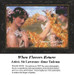 Two maenads dance in a field adorned with yellow and orange daffodils, an xstitch design inspired by Sir Lawrence Alma-Tadema's classic themes.