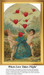 Two cherubs joyfully open a sack to release hearts with wings into the air, offered as a counted cross stitch pattern.