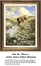 A detailed counted cross-stitch pattern preview of Sir James Jebusa Shannon's Impressionist masterpiece, "On the Dunes." The elegant design showcases figures reclining in high grass atop coastal sand dunes overlooking a bright blue ocean under a breezy summer sky.