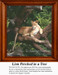 A female lion rests on a sturdy tree branch, alert to something in the distance, featured in this large cross stitch pattern.