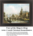 A serene canal scene shows the Magere Brug drawbridge and town buildings, frozen in time as a counted cross stitch pattern.