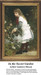 A young girl waters flowers in a lush garden, surrounded by butterflies, designed as a BAP cross stitch pattern by Gustave Doyen.