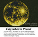 A large cross stitch pattern of a circular fractal design in vibrant yellows and deep blues, depicting the fantasy world of Planet Feigen.