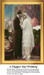 A newly married couple dressed in flapper style stands among flowers and lanterns. This large counted cross stitch piece reflects the Roaring 20s.