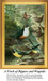 A group of dippers and wagtails interact in a lush wilderness setting, designed as a cross stitch kit with solid colors on aida cloth.