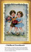 A young girl in a blue dress and a boy in a brown outfit hold bouquets of flowers, as seen in this downloadable pattern by Sunrays Creations.
