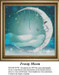 A man on the moon with a serene expression rests under a starry sky, preserved as a counted cross stitch pattern.
