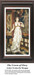 A detailed counted cross-stitch pattern preview of Evelyn De Morgan's 1896 Symbolist masterpiece, "The Crown of Glory." The luminous Pre-Raphaelite design depicts an elegant, dark-haired woman in beautifully draped robes standing under an ethereal, otherworldly light as she is bestowed with a glowing, radiant celestial crown, symbolizing spiritual awakening and triumph.