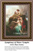 A serene scene of three nymphs amidst lush greenery, set as a counted cross stitch pattern by Hans Zatzka, reflecting the Romantic art movement.