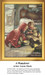 Two children in a cozy room with a door ajar, feeding a cold, hungry animal in this large counted cross stitch by Lizzie Mack.