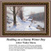 Winter Cross Stitch Pattern | Sledding on a Sunny Day 