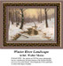 Winter Cross Stitch Pattern | Winter River Landscape 
