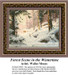 Fine Art Cross Stitch Pattern | Forest Scene in Wintertime