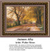 Autumn Alley, Fine Art Counted Cross Stitch Pattern, Fall Counted Cross Stitch Pattern, Alluring Landscapes Cross Stitch Patterns