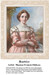A woman in a pink gown stands elegantly, hands clasped, surrounded by a verdant landscape in this cross stitch kit by Thomas Francis Dicksee.