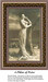A sepia-toned image of a young woman in a dramatic pose beside a tree, suitable for a counted cross stitch pattern digital file.
