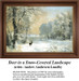 Fine Art Cross Stitch Patterns | Deer in a Snow-Covered Landscape