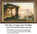 An archway of bricks and greenery overlooks the Bay of Naples, transformed into a counted cross stitch pattern by Fritz Rudolf Eduard Agricola.