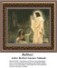 A woman kneels before Jesus, dressed in flowing robes, in this cross stitch pattern by Herbert Gustave Schmalz, embodying a religious theme.