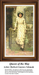 A detailed counted cross-stitch pattern preview of Herbert Gustave Schmalz's Victorian romantic painting, "Queen of the May." The charming design depicts a young woman adorned for May Day celebrations surrounded by fresh springtime greenery and flowers under soft natural daylight.