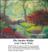 A serene garden scene with tall trees and crimson foliage along a quiet stream, available as a counted cross stitch pattern.