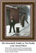 A snowy street scene with a boy looking surprised and a man in a coat holding an umbrella, rendered in a PDF chart by Harold Piffard.
