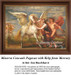Minerva, with Mercury's assistance, shields Pegasus in this cross stitch pattern derived from Jan Boeckhorst's artwork in the Baroque period.