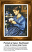 A woman in a blue dress holds white flowers in her hands, surrounded by more blooms, as seen in this downloadable pattern by Sir Edward John Poynter.