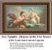 Fine Art Cross Stitch Pattern | Two Nymphs, Allegory of the Five Senses