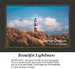 A red and white lighthouse stands tall amidst waving beach grass under a blue sky, designed as a counted cross stitch xstitch chart for enthusiasts.