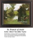 A detailed counted cross-stitch pattern preview of Albert Chevallier Tayler's painting, "St. Francis of Assisi." The naturalistic religious design features Saint Francis in a simple robe under soft, atmospheric light, posing with spiritual grace.