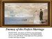 A newly married couple stands by the ocean, gazing towards their dreams, crafted as a counted cross stitch pattern, ready for your next cross stitch.