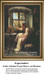 A young woman waits by a window, gazing out with hope, as designed in this cross stitch kit from Johann Georg Meyer von Bremen.