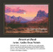 A beautiful sunset paints the sky in gold and pink over a desert landscape, created as a counted cross stitch pattern, perfect for your next cross.