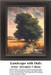 A large grove of oak trees dominates a rural landscape under a blue sky, designed as a digital file from a painting by Alexandre Calame.