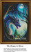 A fierce dragon roars under a full moon in a wooded scene, yours to stitch as a counted cross stitch chart.