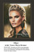 A striking model with braided hair wears large onyx earrings. The image is designed as a counted cross stitch chart by Tracey Marvel Kramer.