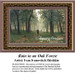 A tranquil scene of figures walking a path in a lush oak forest during rain, reimagined as a PDF chart from Ivan Ivanovitch Shishkin's artwork.