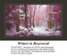 A woodland scene with snow blanketing spring blossoms, presented as a counted cross stitch chart, featuring trees with pink flowers and a snowy path.