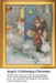 A cheerful scene of four little angels, with one ringing a bell, another setting up a small Christmas tree, all part of a delightful cross stitch kit.