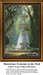 A serene fountain surrounded by lush trees, illustrated as a cross stitch design that evokes a peaceful atmosphere in a wooded park.