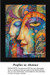 A vivid xstitch chart that displays two abstract profiles filled with colorful patterns and textures, creating a striking visual dialogue.