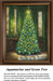 A richly colored tree in aquamarine and green fills a formal room, crafted as a counted cross stitch pattern, perfect for your next cross stitch.