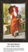 The Red Parasol cross stitch pattern by Joseph Caraud featuring elegant Victorian woman with red parasol in garden